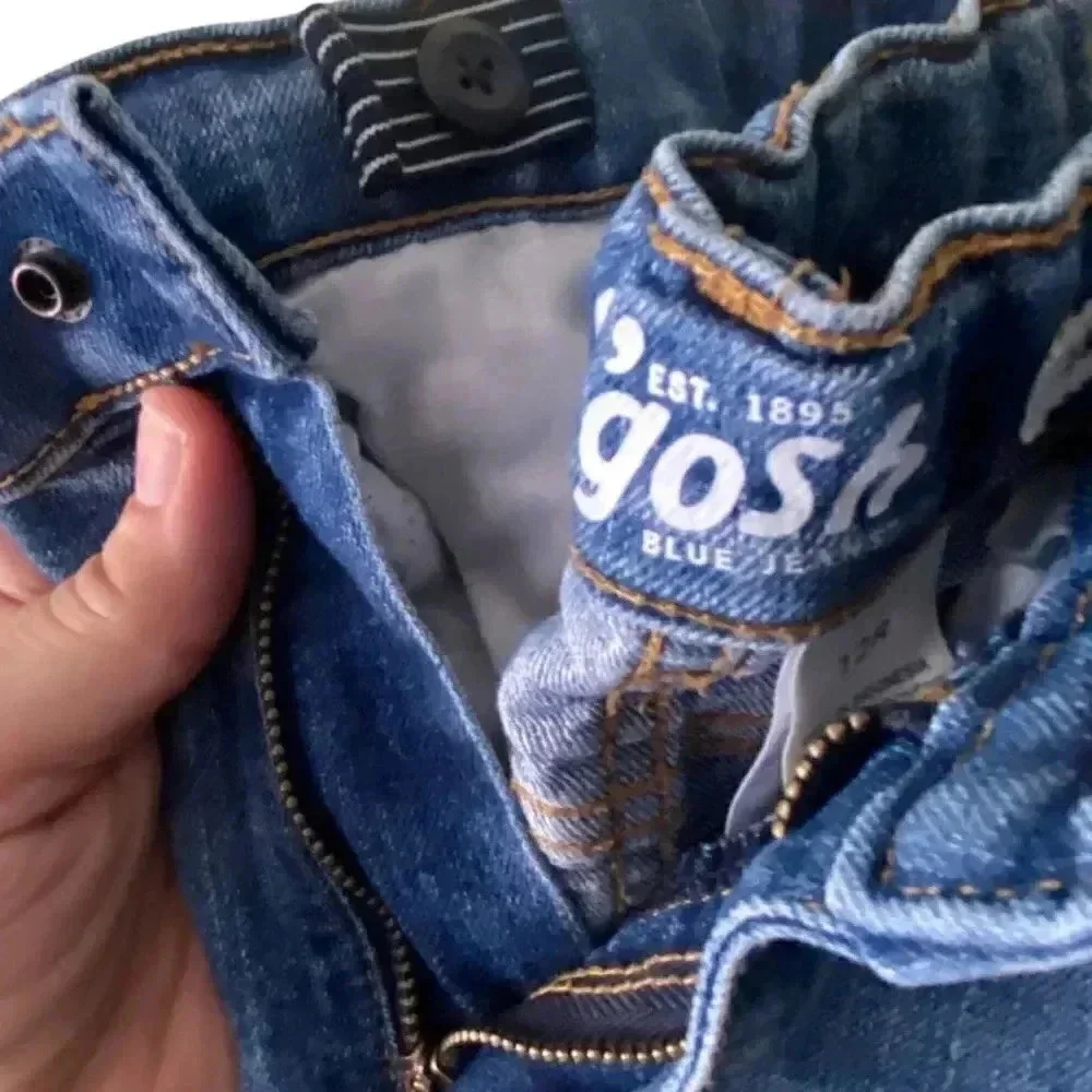 Oshkosh B’gosh size 12R skinny jeans with adjustable waist and snap closure EUC